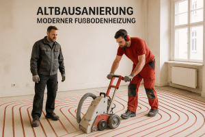altbausanierung moderner fussbodenheizung bild