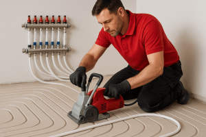 heizungsbau fussbodenheizung fraesen bild