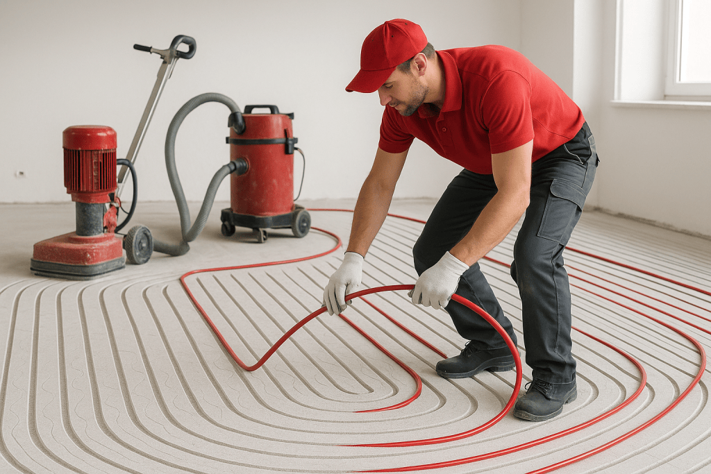 heizungsbau fussbodenheizung fraesen